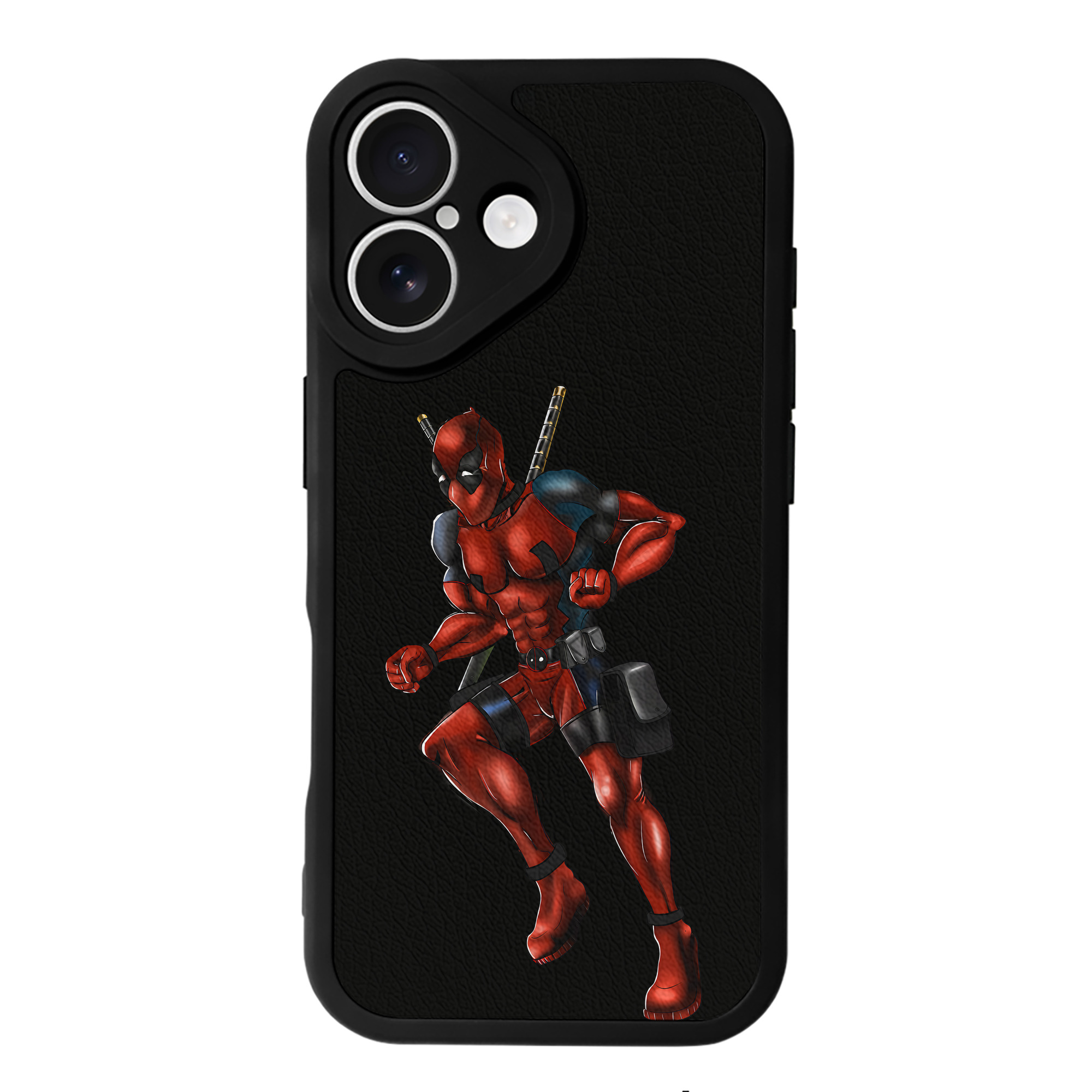 （画像用） Deadpool デッドプール 【iPhone 16シリーズ対応】シリコンスマホケース（レザー調） 材質：シリコン